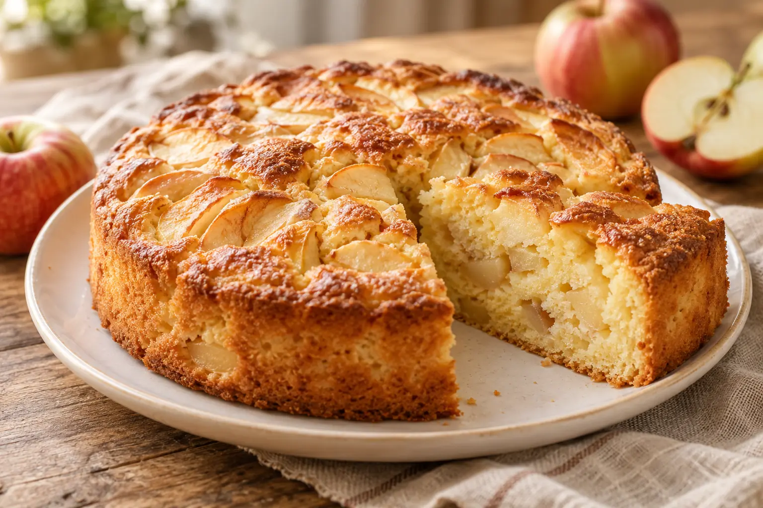 Шарлотка с яблоками