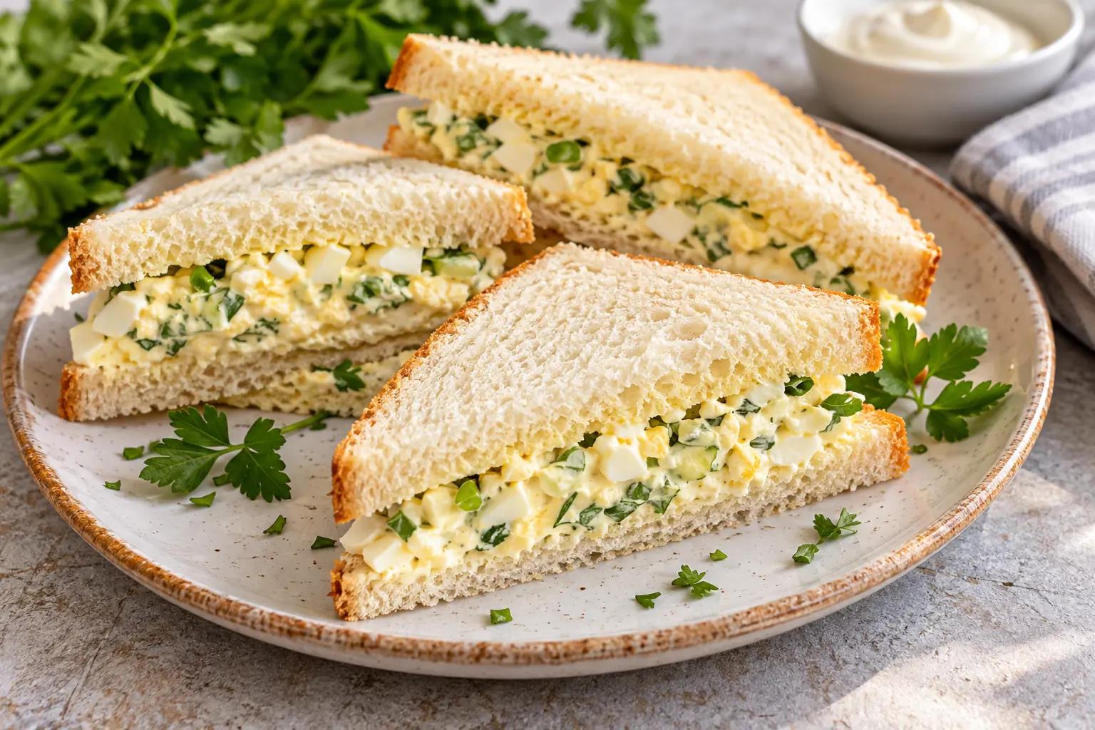 Сэндвичи с яйцом и горчичным соусом