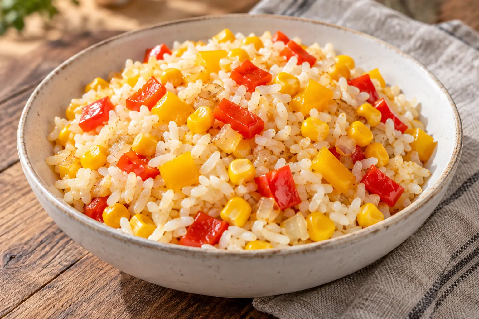 Рис с кукурузой и сладким перцем
